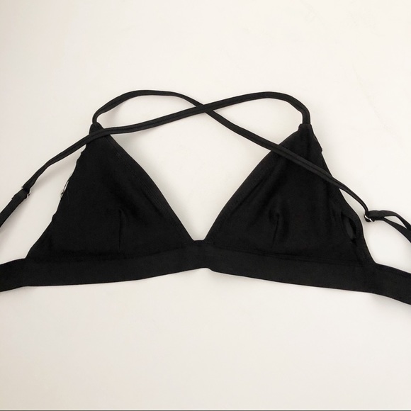 Zinke Cross Back Black Bikini Top Sz S - Picture 4 of 4
